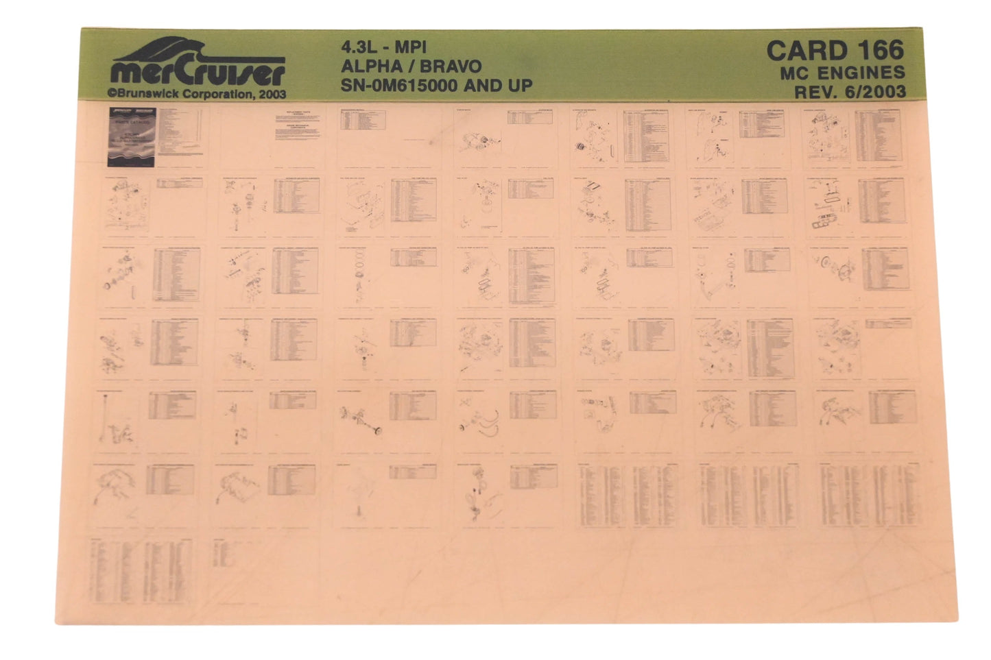Mercruiser DP024-82 2003 4.3L-MPI Parts Catalog Microfiche