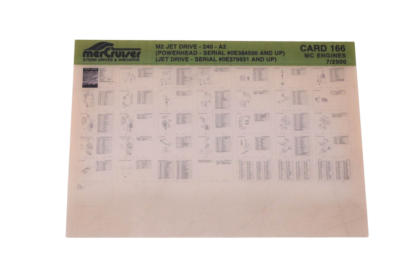 Mercruiser DP024-86 2000 M2 Jet Drive- 240 Parts Catalog Microfiche