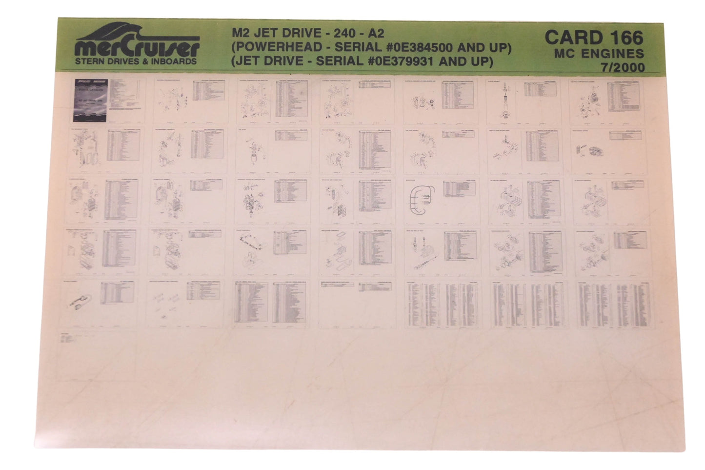 Mercruiser DP024-86 2000 M2 Jet Drive- 240 Parts Catalog Microfiche