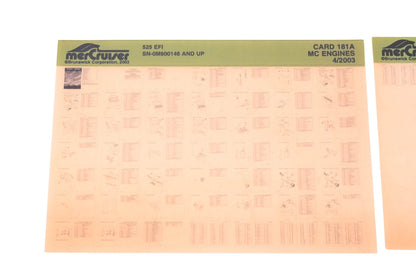 Mercruiser DP031-52 2003 525 EFI Parts Catalog Microfiche Lot of 2