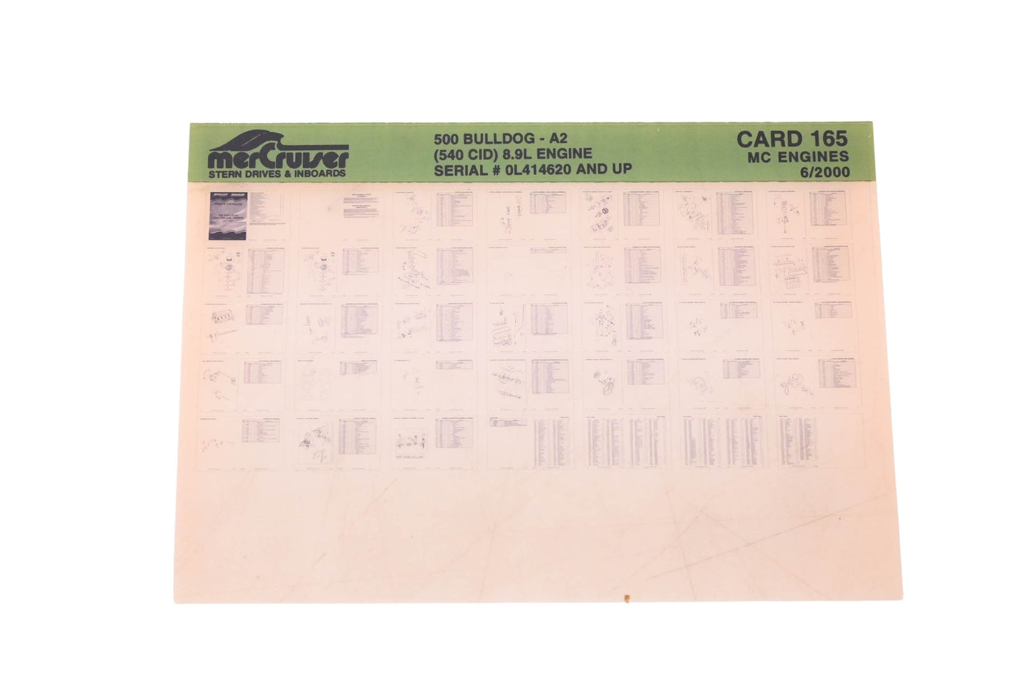 Mercruiser DP031-53 2000 500 Bulldog Parts Catalog Microfiche