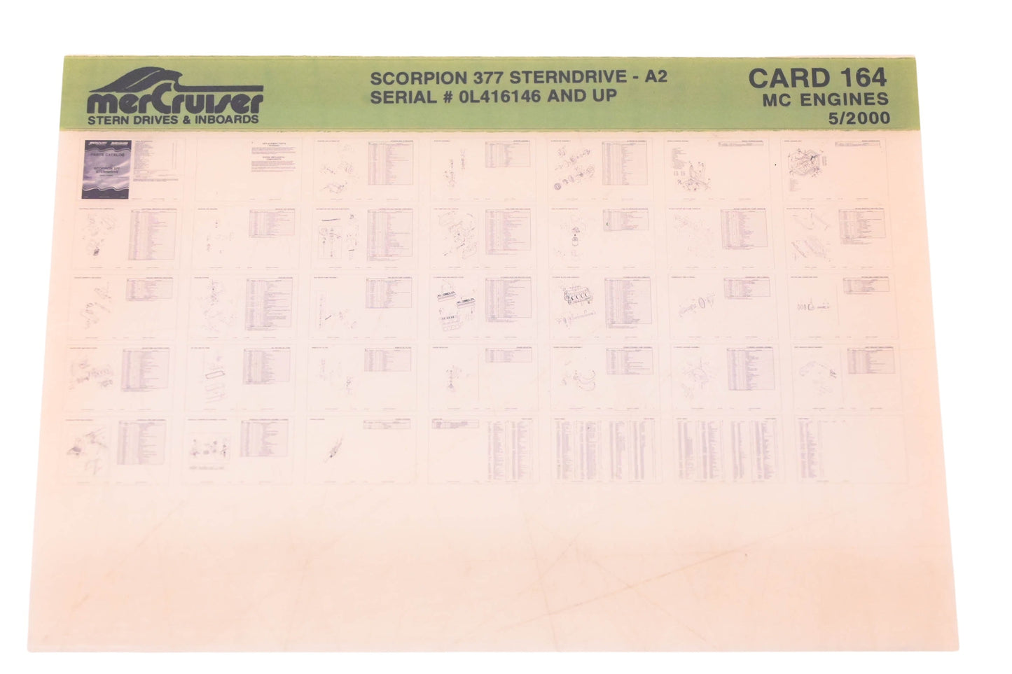 Mercruiser DP031-55 2000 Scorpion 377 Parts Catalog Microfiche