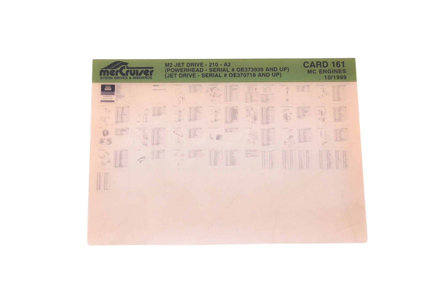 Mercruiser DP031-57 1999 M2 Jet Drive-210 Parts Catalog Microfiche