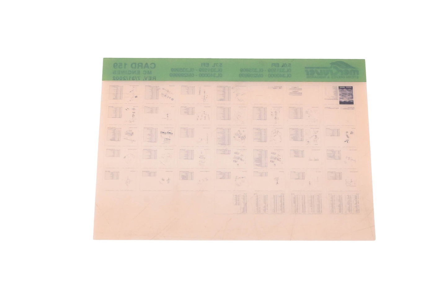 Mercruiser DP031-58 2002 5.0L EFI/ 5.7L EFI Parts Catalog Microfiche