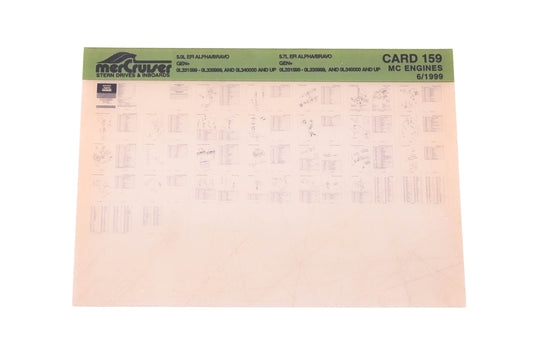 Mercruiser DP031-59 1999 5.0L/5.7L EFI Alpha/Bravo Parts Catalog Microfiche