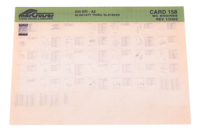 Mercruiser DP031-61 2002 500 EFI Parts Catalog Microfiche