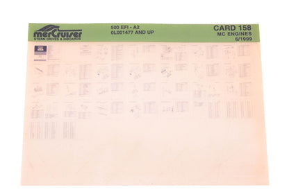 Mercruiser DP031-62 1999 500 EFI Parts Catalog Microfiche