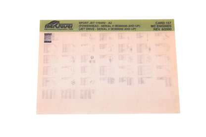 Mercruiser DP031-63 2000 Sport Jet 175XR2 Parts Catalog Microfiche
