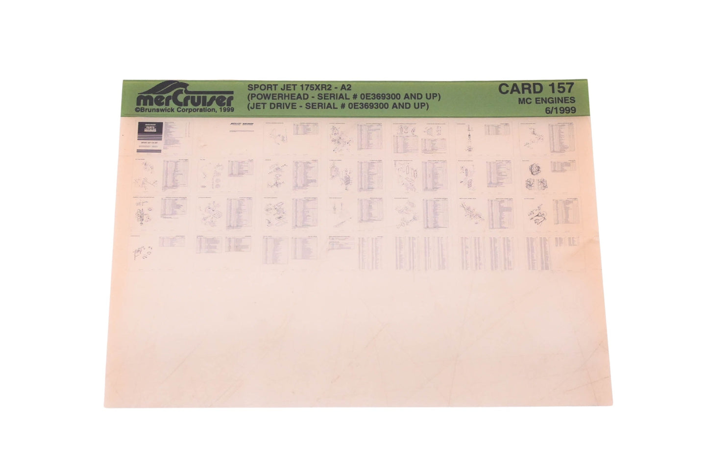 Mercruiser DP031-64 1999 Sport Jet 175XR2 Parts Catalog Microfiche