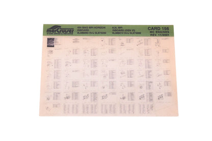 Mercruiser DP031-65 2001 454 MAG MPI Horizon Parts Catalog Microfiche