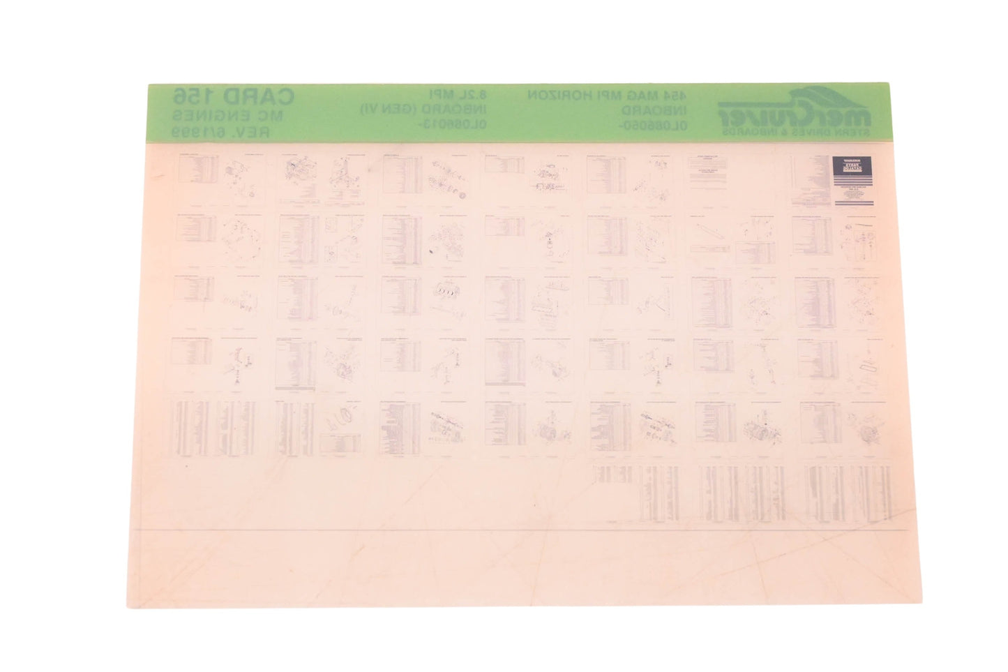 Mercruiser DP031-66 1999 454 MAG MPI Horizon Parts Catalog Microfiche