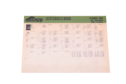 Mercruiser DP031-67 2001 454/ 502 MPI Parts Catalog Microfiche