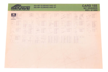 Mercruiser DP031-68 1999 454/502 Parts Catalog Microfiche