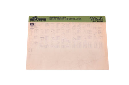 Mercruiser DP031-70 1999 350 Magnum MPI MCM Parts Catalog Microfiche