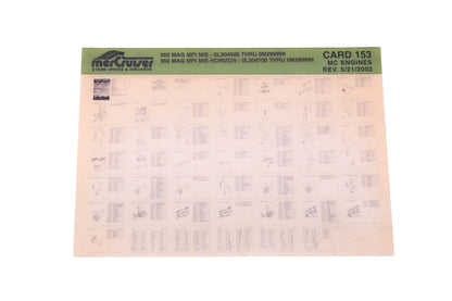Mercruiser DP031-71 2002 350 MAG MPI MIE Parts Catalog Microfiche