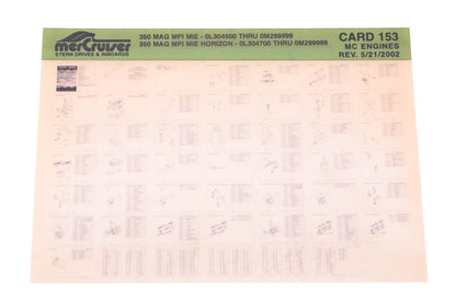 Mercruiser DP031-71 2002 350 MAG MPI MIE Parts Catalog Microfiche
