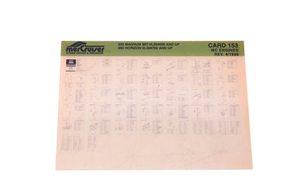 Mercruiser DP031-72 1999 350 Magnum MPI Parts Catalog Microfiche