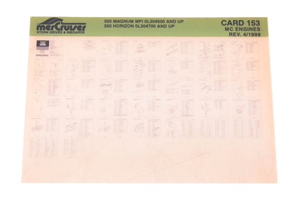 Mercruiser DP031-72 1999 350 Magnum MPI Parts Catalog Microfiche