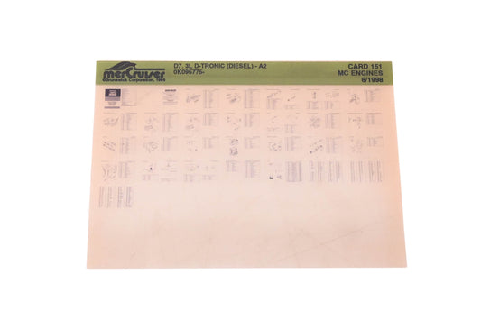 Mercruiser DP031-75 1998 D7.3L D-Tronic (Diesel) Parts Catalog Microfiche