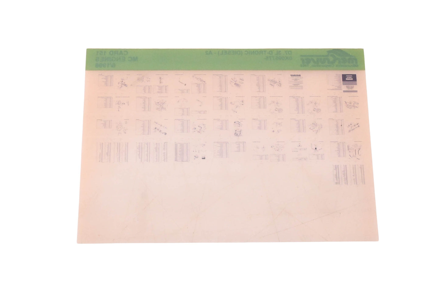 Mercruiser DP031-75 1998 D7.3L D-Tronic (Diesel) Parts Catalog Microfiche