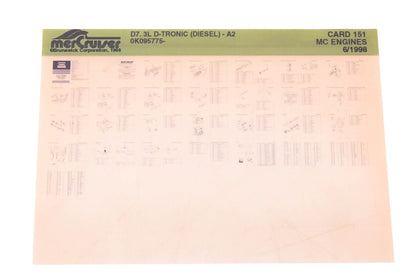 Mercruiser DP031-75 1998 D7.3L D-Tronic (Diesel) Parts Catalog Microfiche