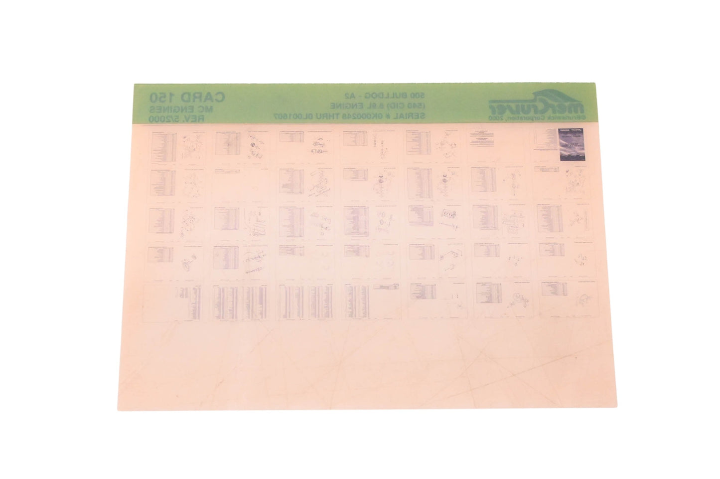 Mercruiser DP031-76 2000 500 Bulldog Parts Catalog Microfiche