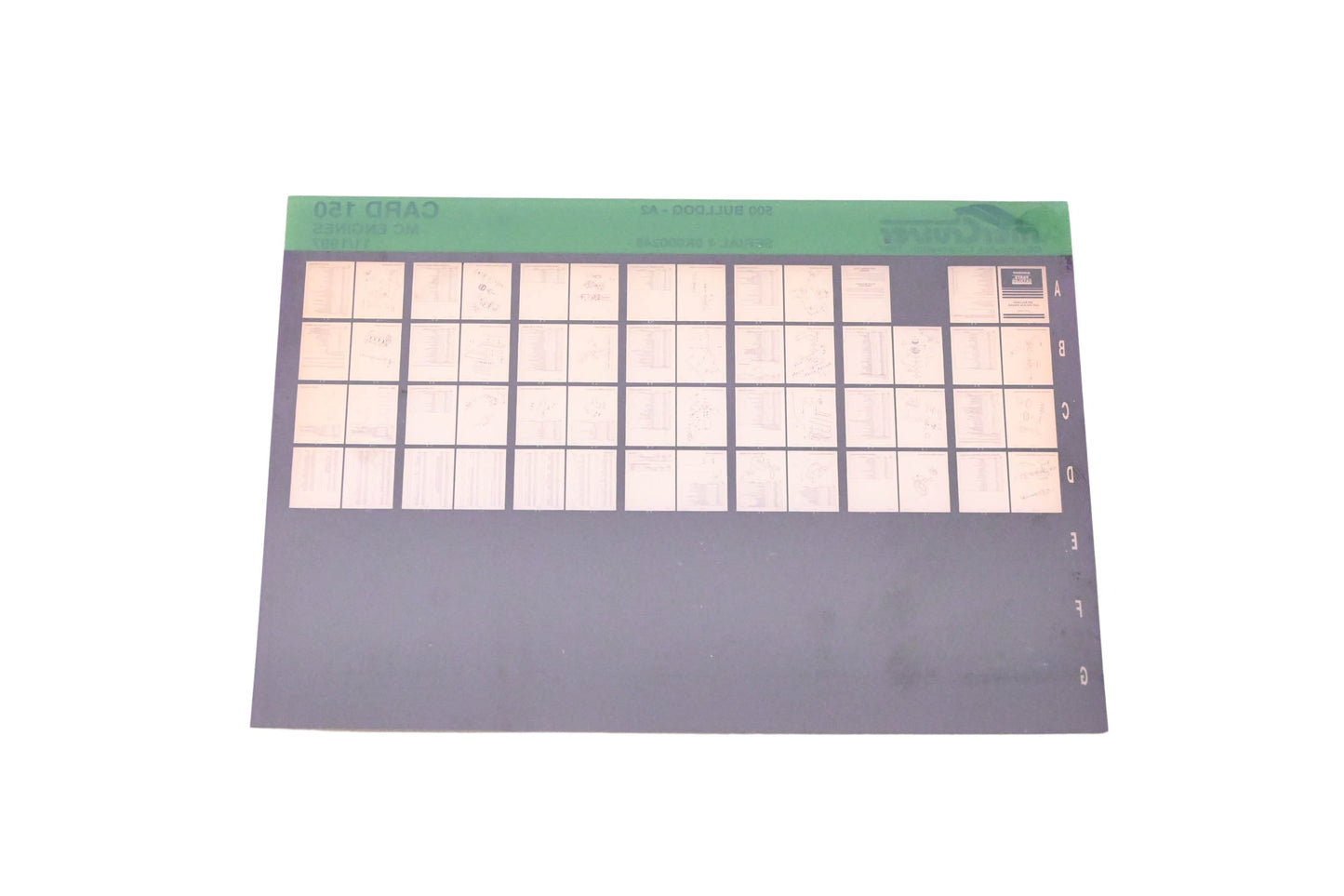 Mercruiser DP031-77 1997 500 Bulldog Parts Catalog Microfiche