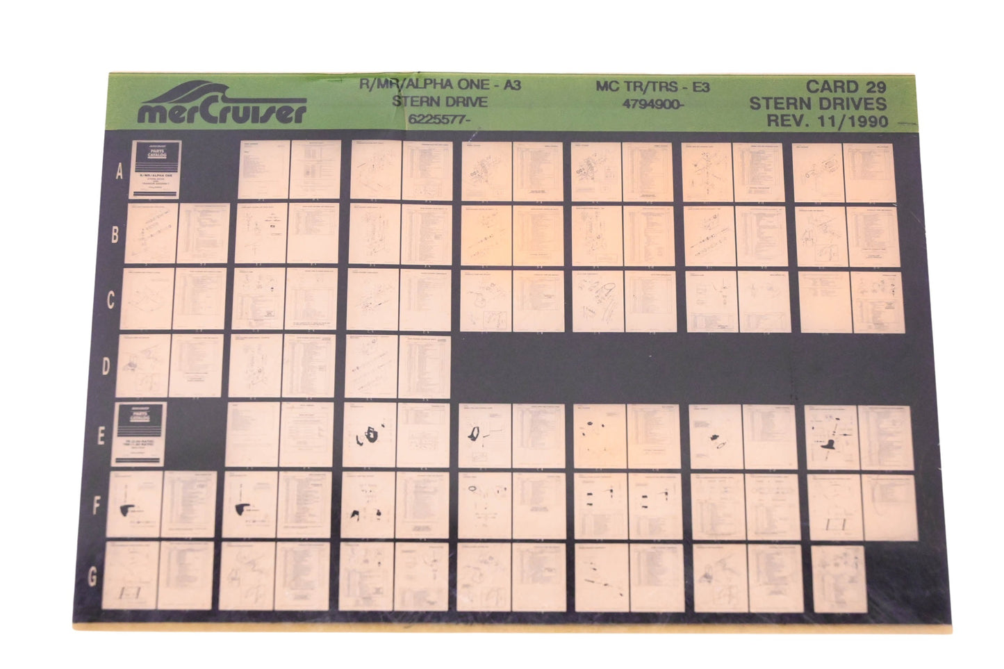 Mercruiser DP031-78 1990 R/MR/Alpha One Parts Catalog Microfiche