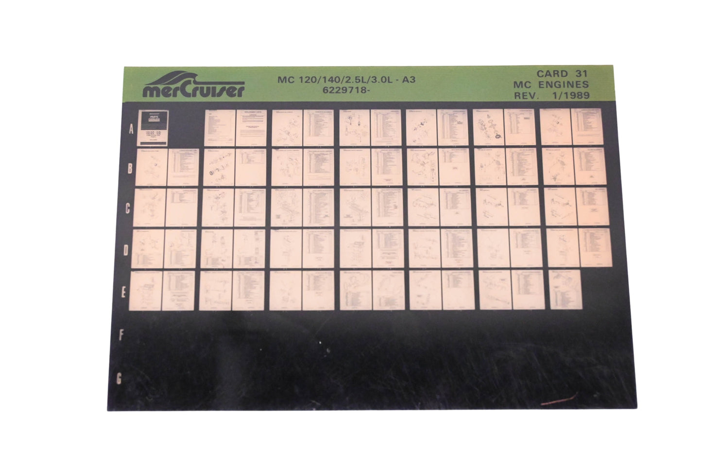 Mercruiser DP031-79 1989 MC 120/140/2.5L/3.0L Parts Catalog Microfiche