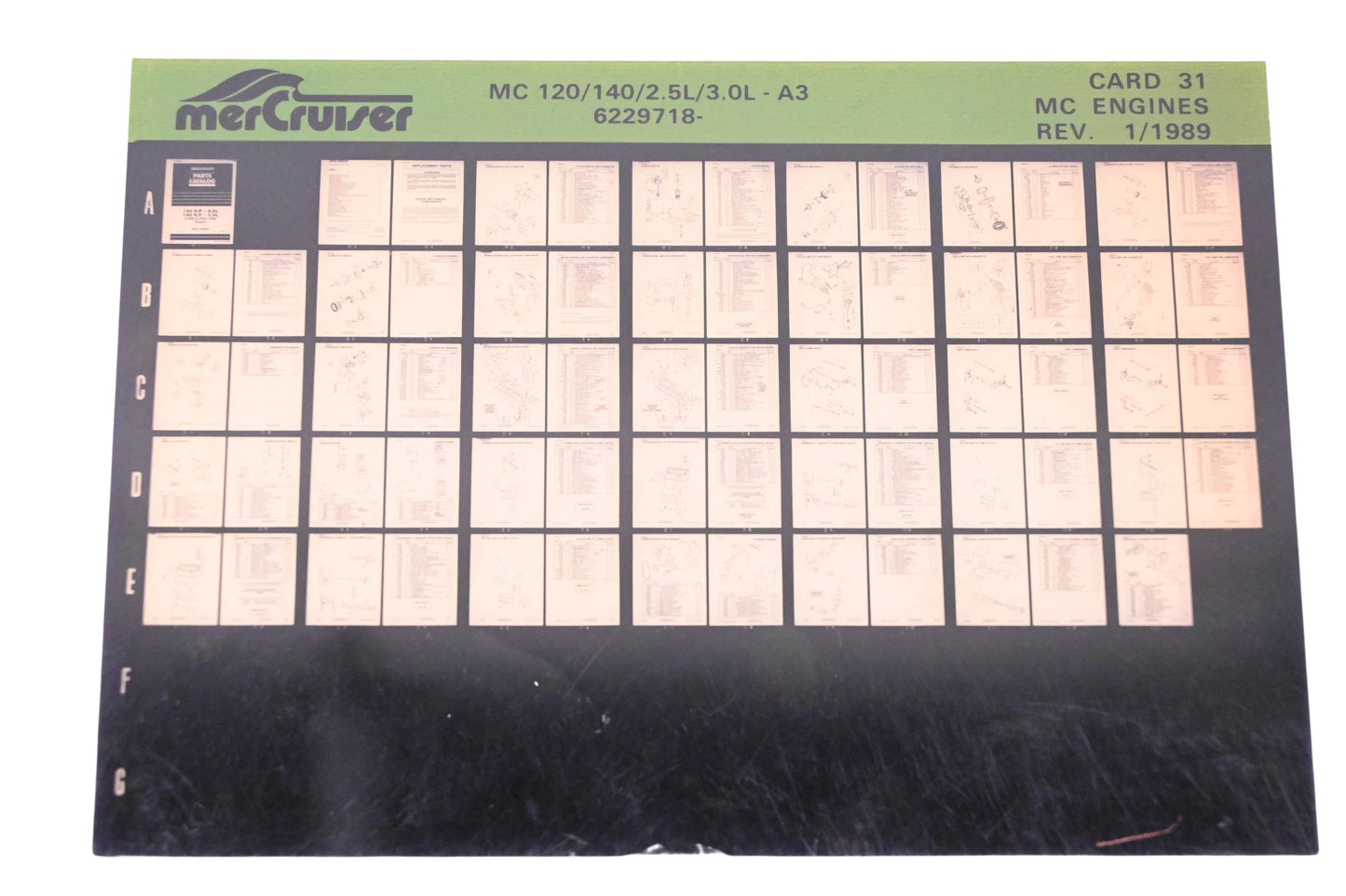 Mercruiser DP031-79 1989 MC 120/140/2.5L/3.0L Parts Catalog Microfiche