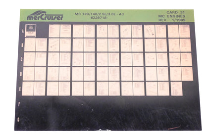 Mercruiser DP031-79 1989 MC 120/140/2.5L/3.0L Parts Catalog Microfiche
