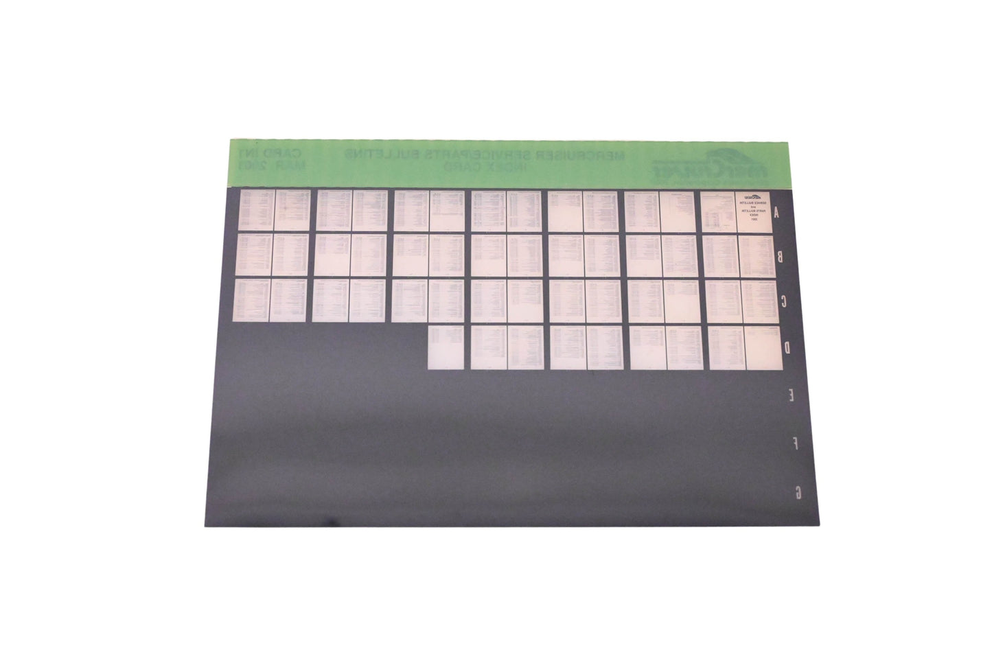 Mercruiser DP031-80 2001 Service/Parts Bulletins Index Car Microfiche