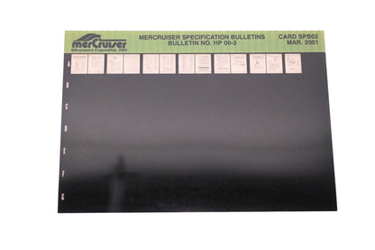 Mercruiser DP031-82 2001 Specification Bulletins Microfiche
