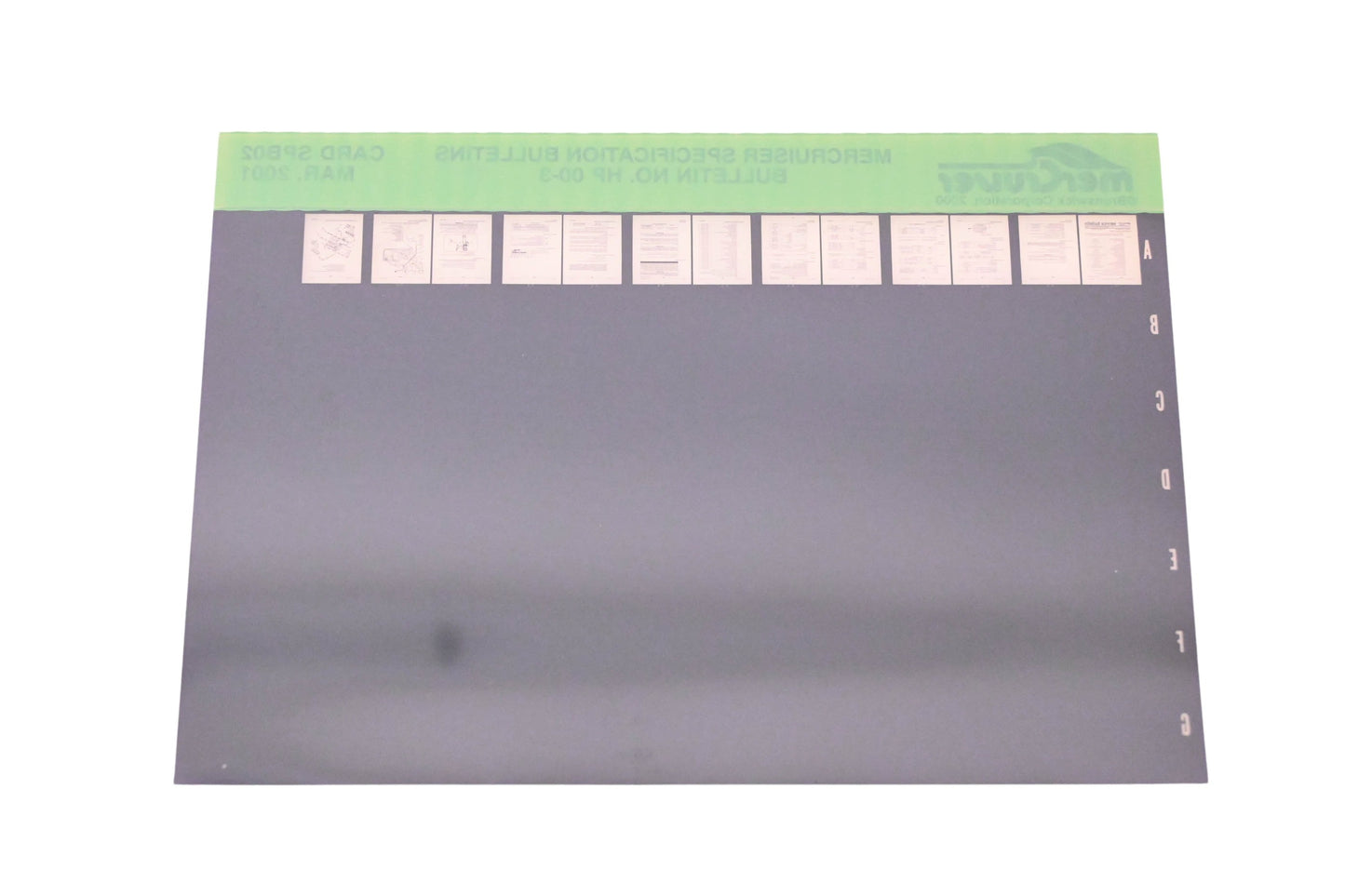 Mercruiser DP031-82 2001 Specification Bulletins Microfiche