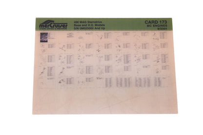 Mercruiser DP031-85 2001 496 MAG Parts Catalog Microfiche