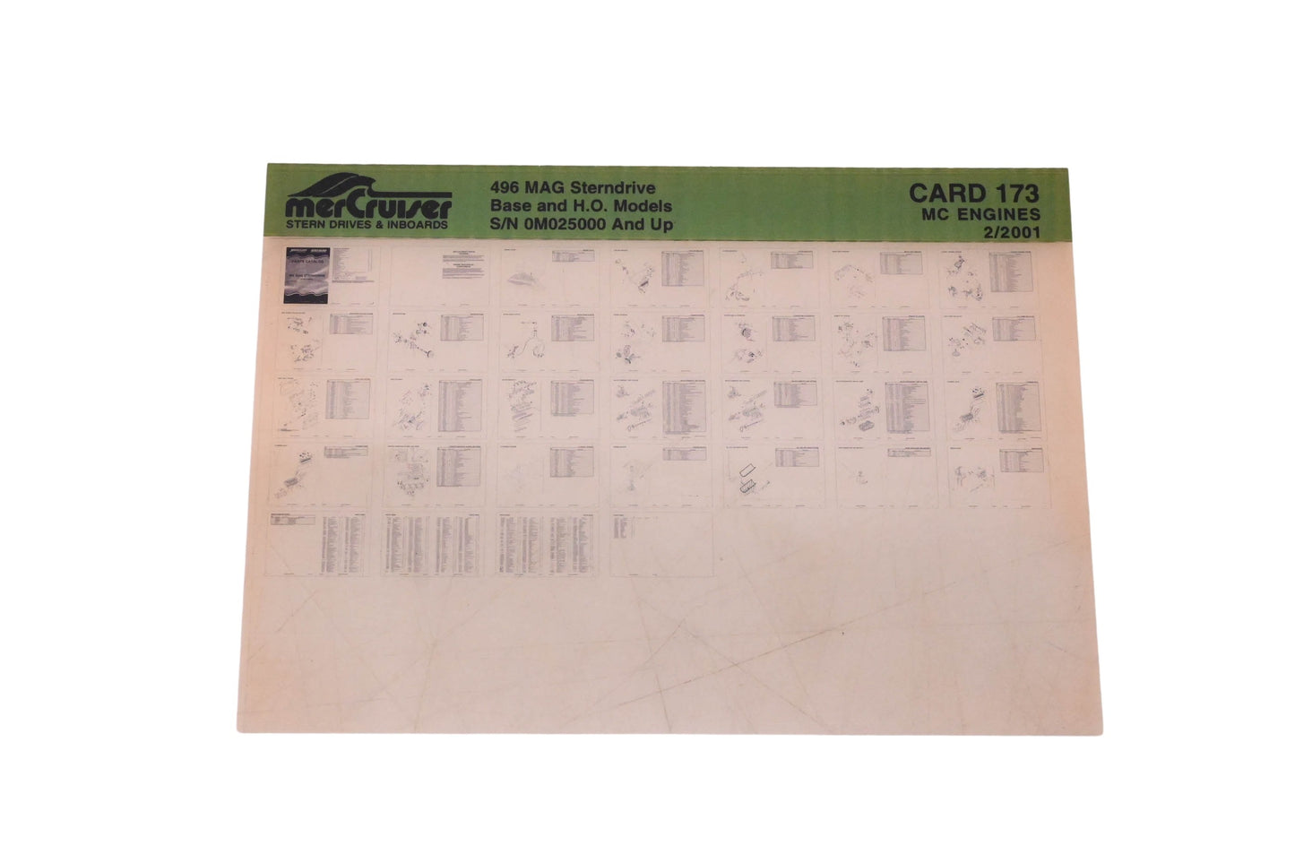 Mercruiser DP031-86 2001 496 MAG Parts Catalog Microfiche