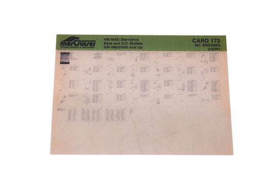 Mercruiser DP031-86 2001 496 MAG Parts Catalog Microfiche