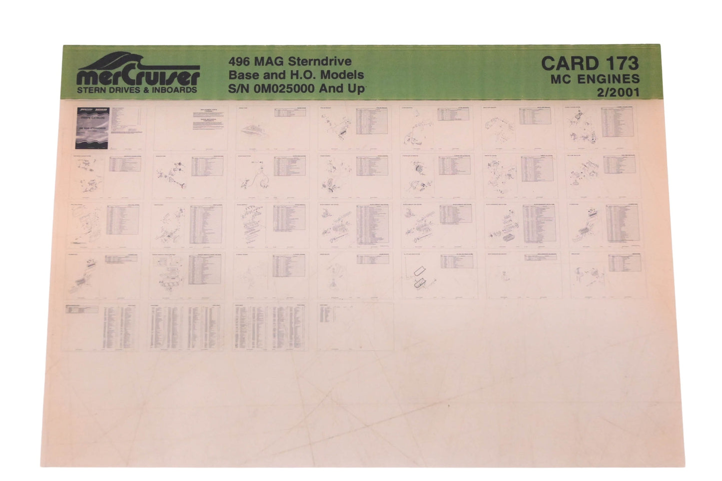 Mercruiser DP031-86 2001 496 MAG Parts Catalog Microfiche