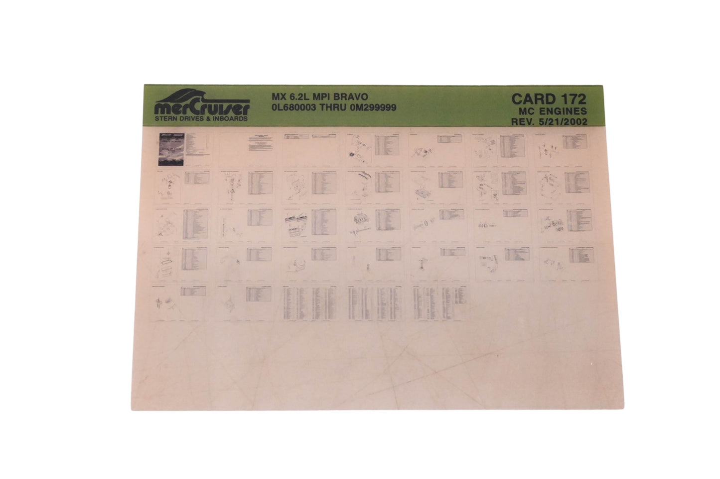 Mercruiser DP031-87 2002 MX 6.2L MPI Bravo Parts Catalog Microfiche