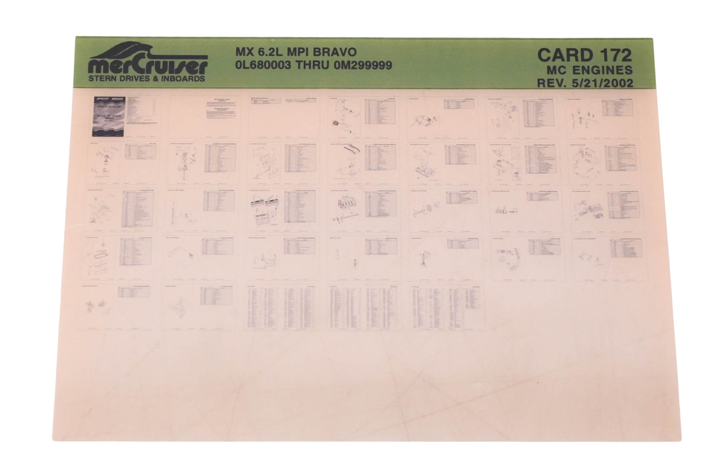 Mercruiser DP031-87 2002 MX 6.2L MPI Bravo Parts Catalog Microfiche