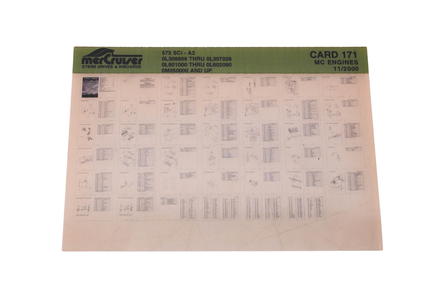 Mercruiser DP031-89 2000 575 Scio Parts Catalog Microfiche
