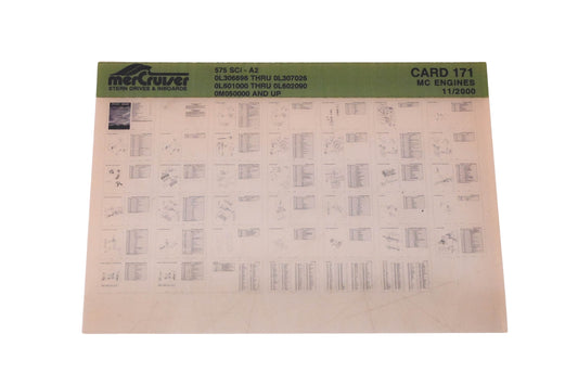 Mercruiser DP031-89 2000 575 Scio Parts Catalog Microfiche