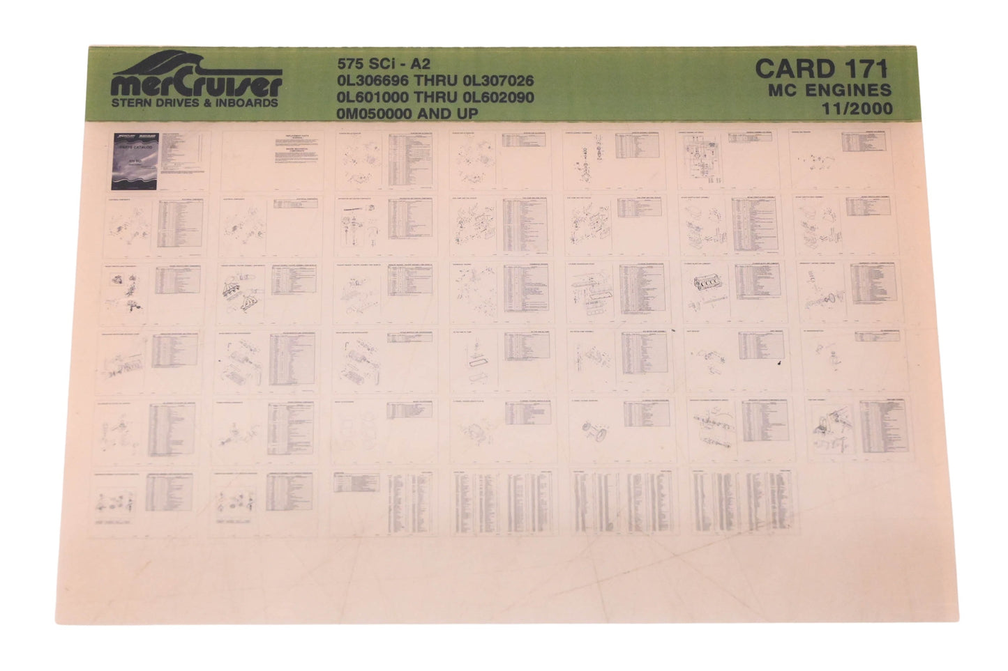 Mercruiser DP031-89 2000 575 Scio Parts Catalog Microfiche