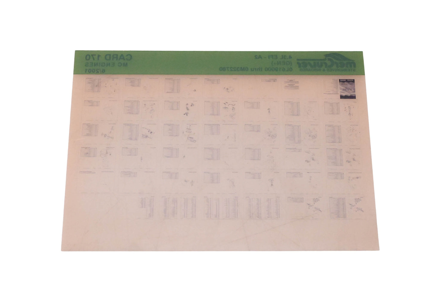 Mercruiser DP031-90 2001 4.3L EFI Parts Catalog Microfiche