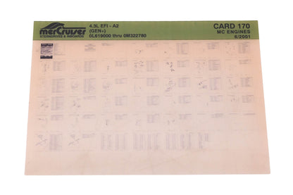 Mercruiser DP031-90 2001 4.3L EFI Parts Catalog Microfiche