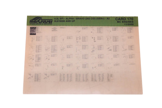 Mercruiser DP031-91 2000 4.3L EFI- Alpha/Bravo (262 CID) (GEN+) Parts Catalog Microfiche