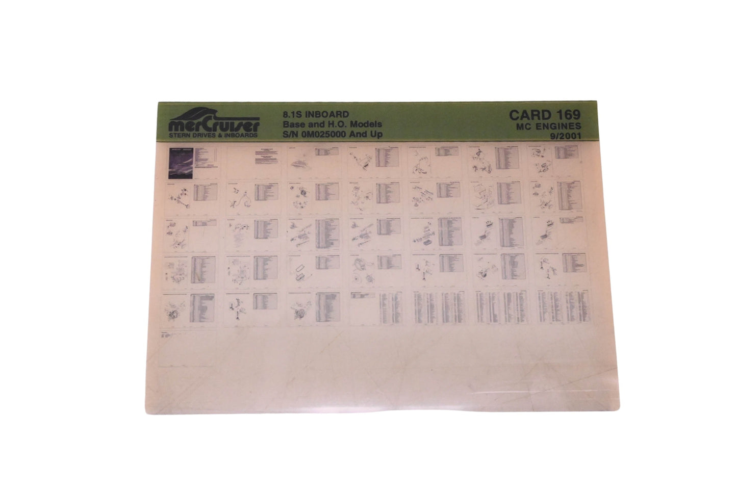 Mercruiser DP031-92 2001 8.1S Inboard Parts Catalog Microfiche