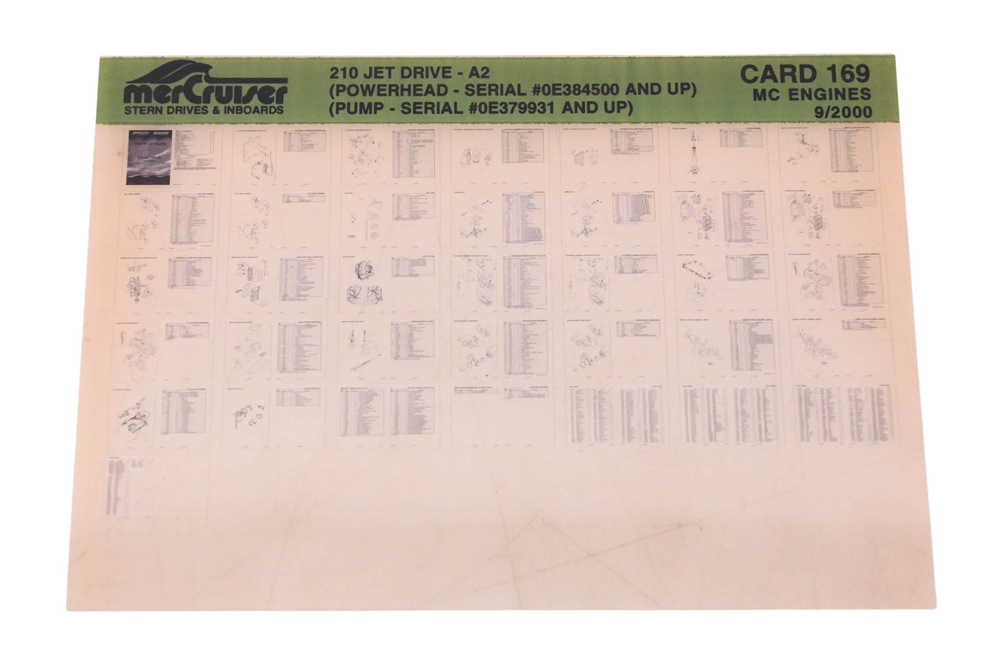 Mercruiser DP031-93 2000 210 Jet Drive Parts Catalog Microfiche