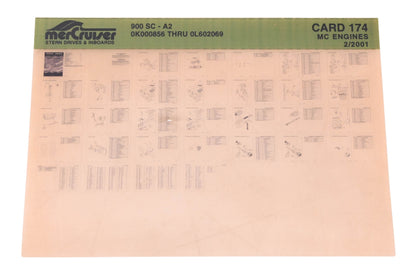 Mercruiser DP031-95 2001 900 SC Parts Catalog Microfiche