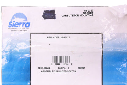 Sierra 18-0357 Carburetor Mounting Gasket NOS
